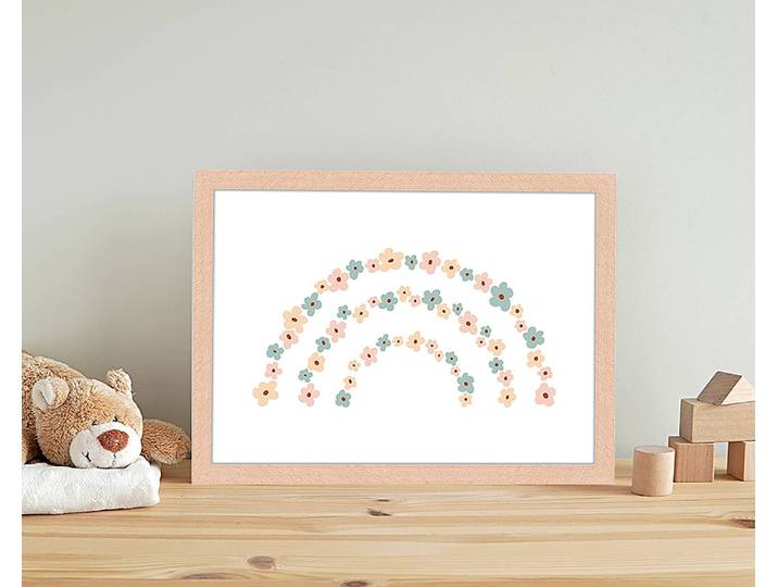 Bild Flower Poster 33 x 43cm Multicolor