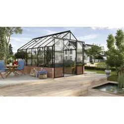 Vitavia Aktionsangebot (inkl. 100 Euro Zubehör): Gewächshaus "Cassandra 9900",schwarz,9,9 m2