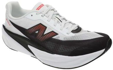 New Balance FuelCell Rebel v5 (Men's) Athletic in White/Neo Flame, Size 10.5 E2, Fabric