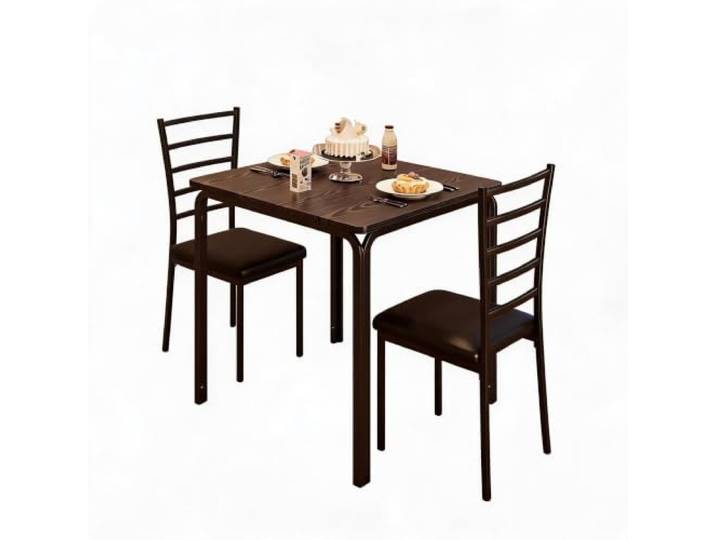 ZoomBuggy Bartisch Mit 2 Hockern, Küchenbar Set Für Kleine Wohnungen Praktisches Bartisch Set mit zwei passenden Hockern, platzsparendes Design ideal für kleine Wohnungen und Apartments.