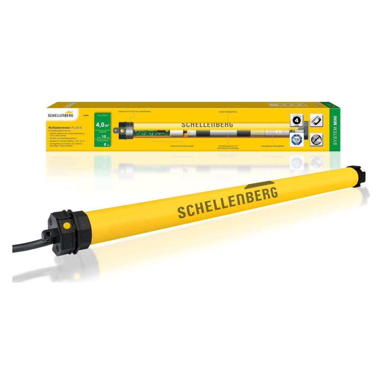 Schellenberg 20410 Rolladenmotor Mini Plus 10 Nm, elektronische Endlageneinstellung, bis zu 6 m² Flä (20406)