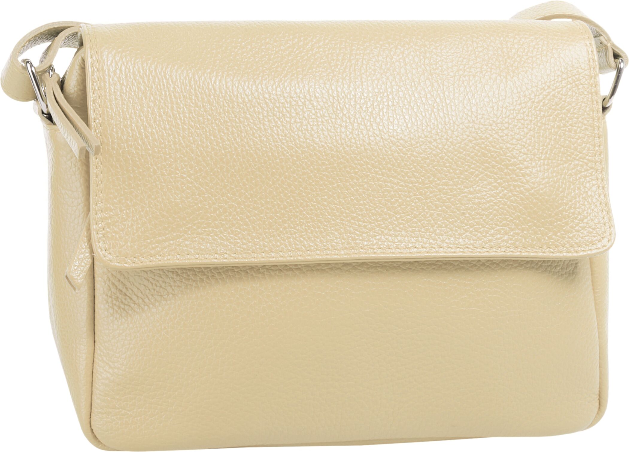Umhängetasche SAMANTHA LOOK "SAMANTHA LOOK Damen echt Leder, Made in Italy", Damen, Gr. B/H/T: 22cm x 18cm x 10cm onesize, beige, Leder, unifarben, Taschen Umhängetasche, echt Leder, Made in Italy