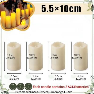 Uplift Picks 1080PCS Flameless LED Candles Battery Operated Flickering Tea Lights 5.5x10cm 60 Pcs
