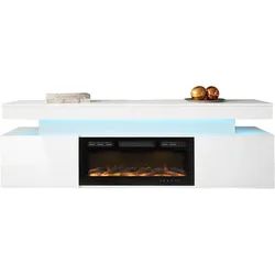 TV-LOWBOARD EF 2D Glossa mit Kamin
