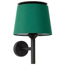 Faro Wandleuchte SAVOY E27, IP20, schwarz, grün FAR-20301-94