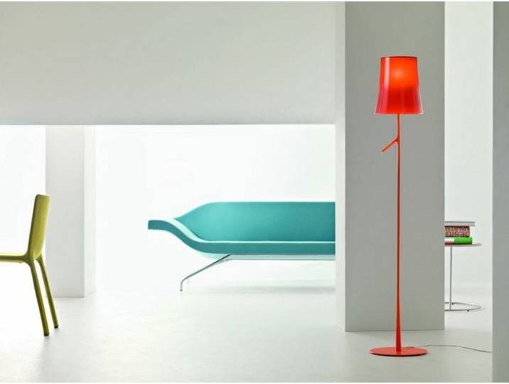 Birdie Reading LED Lampadaire Graphite - Foscarini - Salon / séjour - Métal