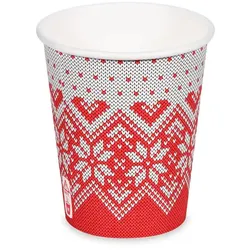 Pappbecher (PAP/PE) Wintersaison Ø80mm 280ml `0,2L/8oz/M`