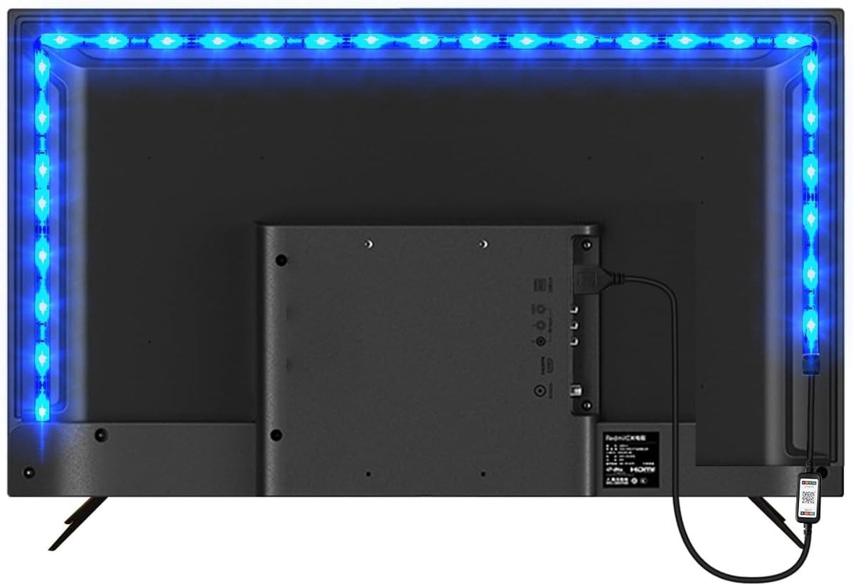 RGB LED Strip 2m met Bluetooth Music Sync voor TV en Decoratie, Dimbaar, Multicolour