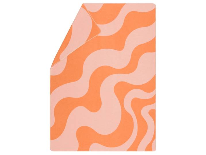 Plaid Silvretta Retro Waves, Hellorange 140 x 200 cm Sander AG
