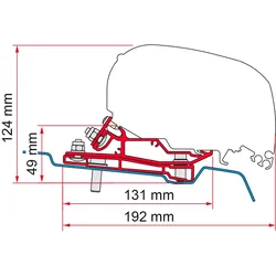 Fiamma Markisen-Adapter F80/F65 Ford Transit H3 400