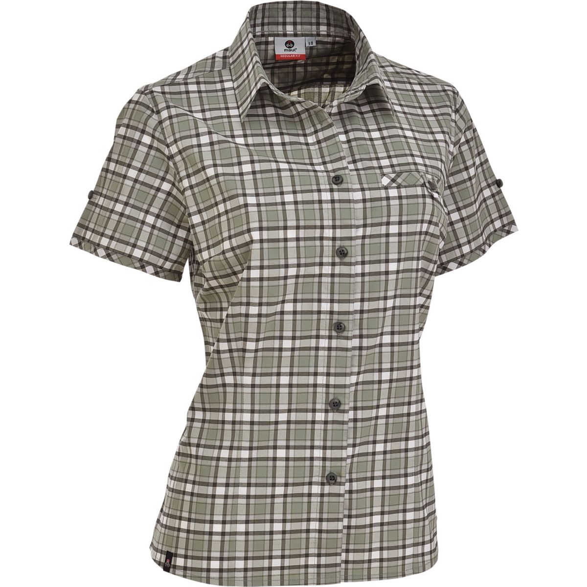 MAUL Sport Elbe II -1/2 Bluse Kariert Elastisch dark beige (35) 48 5131300929-35-48