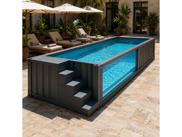 Piscine Conteneur Portable Modulaire Villa Piscine Extérieure Loisirs Jardin Divertissement Personnalisé Design Couleur
