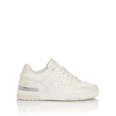 Sneaker PLEIN SPORT "Cocco Crocco Geprägt", Herren, Gr. 37, Normalschaft, weiß (01, weiß), Schuhe Sneaker