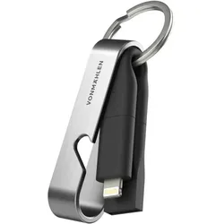 VONMÄHLEN High Six, 6-in-1 Schnellladekabel, schwarz/silber