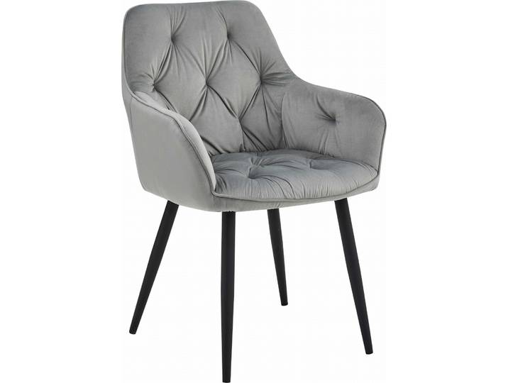 Chaise Valora JORK Gris Argent x1 - Chaise argentée chic pour intérieurs élégants