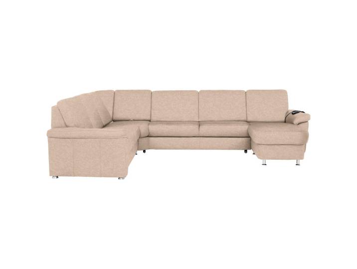 Beldomo System Wohnlandschaft, Beige, Metall, 6-Sitzer, U-Form, 336x240 cm, Typenauswahl, Fußauswahl, Stoffauswahl, seitenverkehrt erhältlich, Hocker individuell planbar, Wohnzimmer, Sofas & Couches, Wohnlandschaften, Wohnlandschaft U-Form