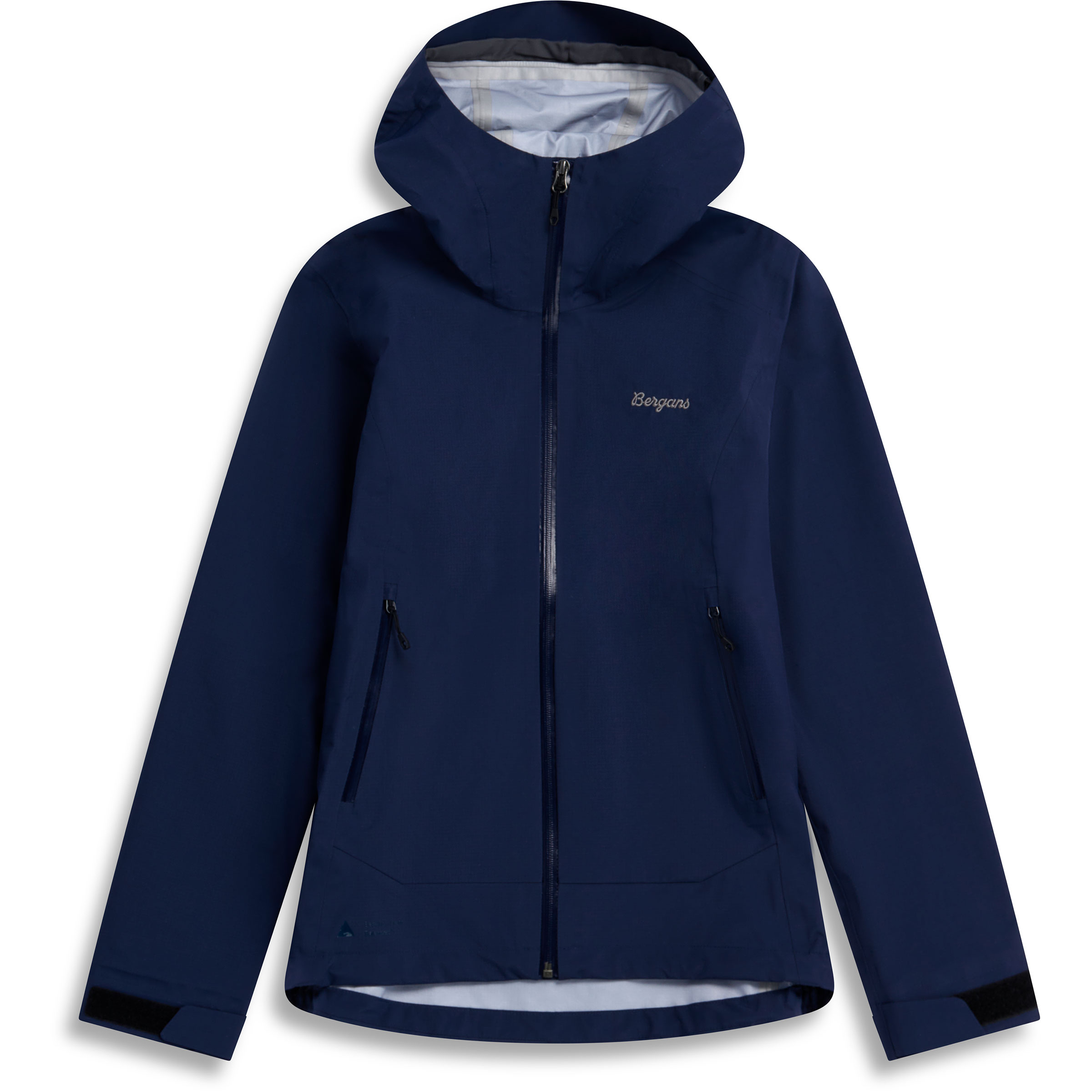 Bergans Essentials 3L Shell Damen Regenjacke blau Größe XS Trekking Klein verpackbar Wasserabweisend