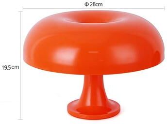 Inspired Finds Minimalist Modern Orange Mushroom Table Lamp Danish Designer Style orange