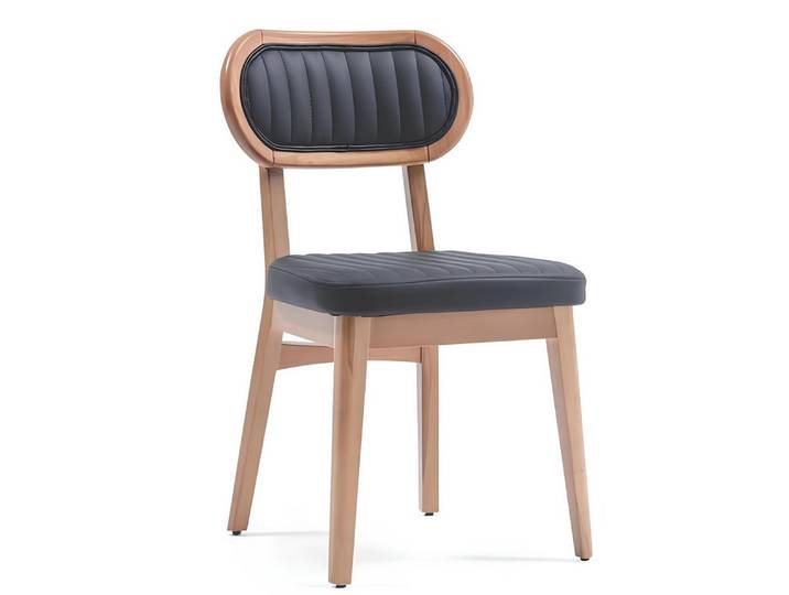 Xlmoebel Esszimmerstuhl Brauner Stoffstuhl mit gepolsterter Sitzfläche und modernem Design, Hergestellt in Europa