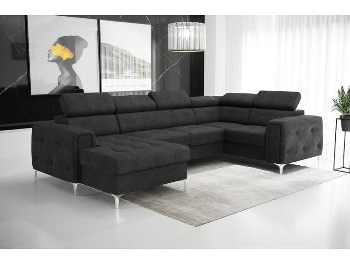 Xlmoebel Ecksofa Moderne U-Form Wohnlandschaft mit strapazierfähigem Textilbezug, U-Form Wohnlandschaft, Hergestellt in Europa