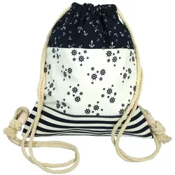 Freizeit-Büdel Steuerrad & Anker navy 218