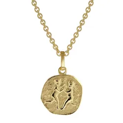 trendor 75905-06 Sternzeichen für Kinder Zwilling Gold 333 Anhänger + Kette