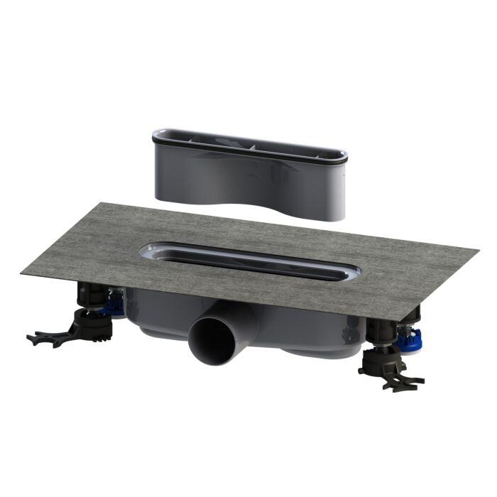 Kaldewei Ablaufgarnitur FlowDrain 4203 687744800000 Horizontal Regular, Ablaufgarnitur Set für Duschrinnen