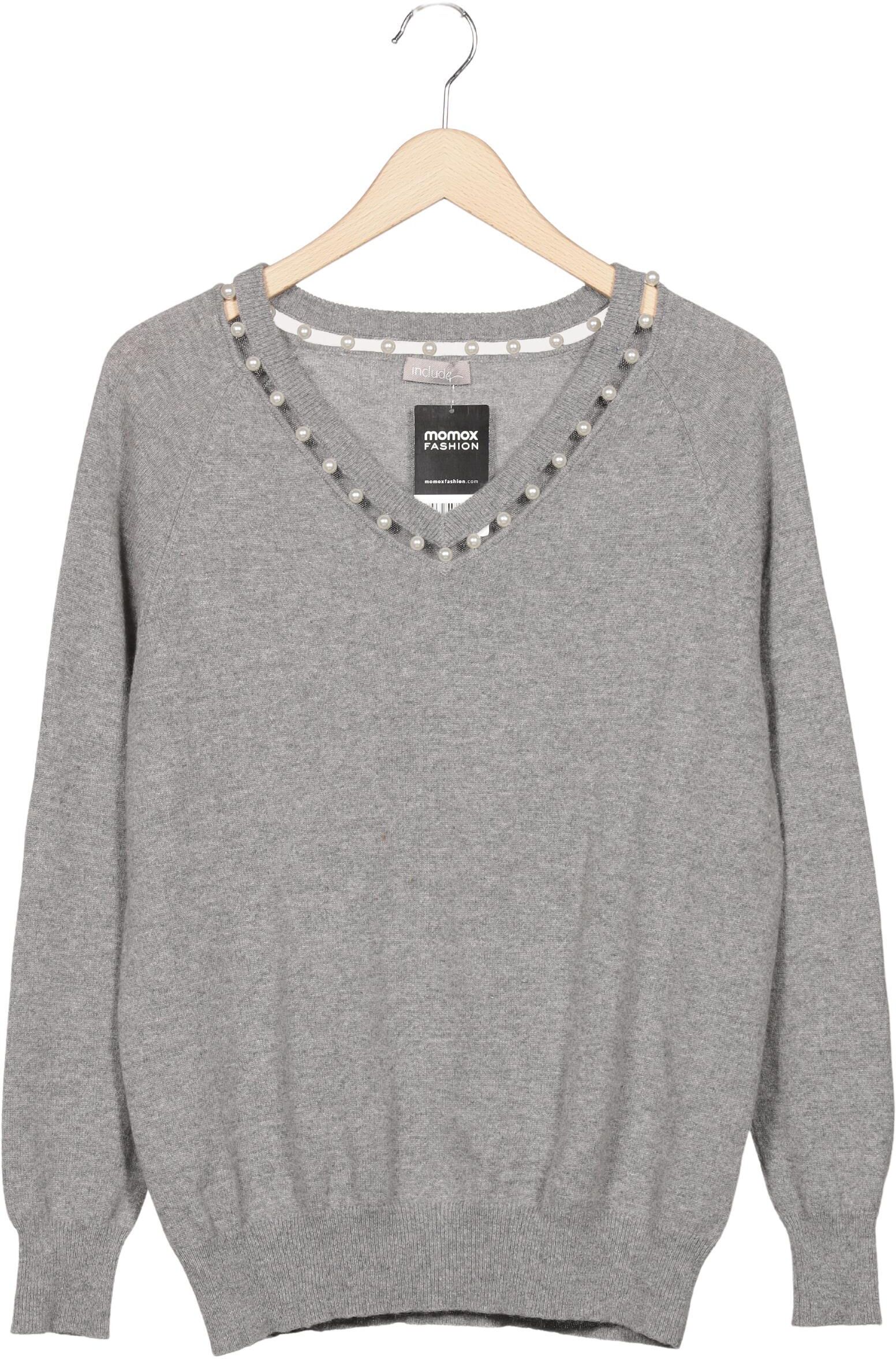 Include Damen Pullover, Grau, Gr. EU 46, Kaschmir - Second Hand