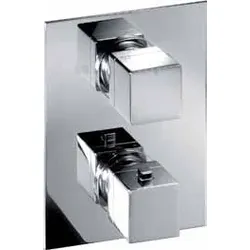 KAJA-Aquadrat Thermostat Fertigmontage- Bausatz f.Einbaukörper m .Absperrung, chrom 34852-C