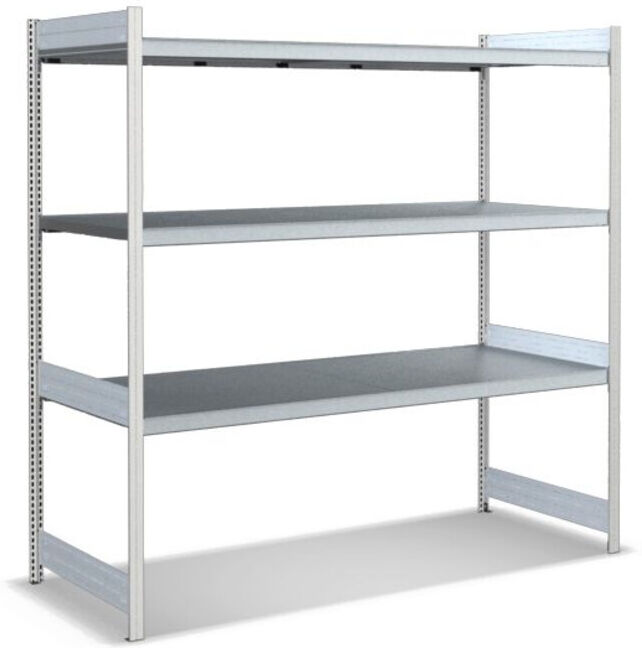 Bito Grand rayonnage Grundfeld Set / 350kg 1999x2066x824 3 niveaux Tablette RAL7035 (C1255-0093)