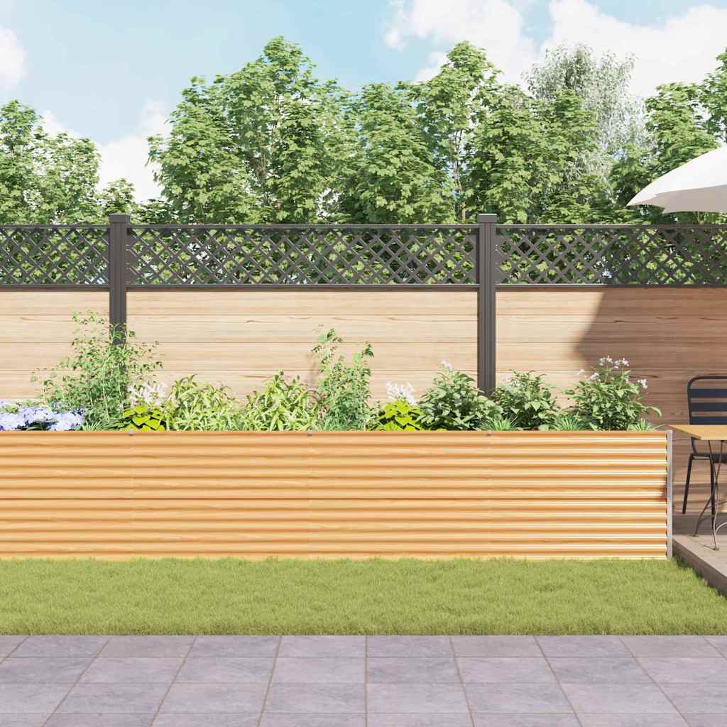 vidaXL Jardinière surélevée Marron Clair 485 x 100 x 68 cm