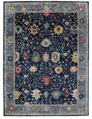 Kelsey Hand Tufted Rug - Navy, 8' x 10' - Ballard Designs