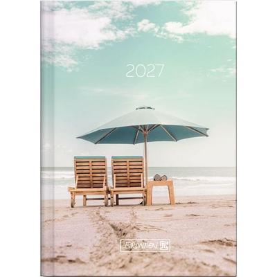 BRUNNEN 1073115027 Taschenkalender Mod. 731 2027 'Sunbeds' A6, Papier