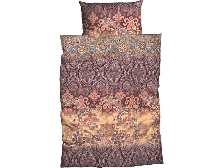 Bettwäsche CASATEX Suzani , beige (beige, blau), B/L: 155cm x 220cm, 1 Stk., 1 Stk., Satin, B/L: 80cm x 80cm, 2 Stk., Satin, Obermaterial: 100% Baumwolle, Bettwäsche, Bettwäsche, harmonisches Blütendesign