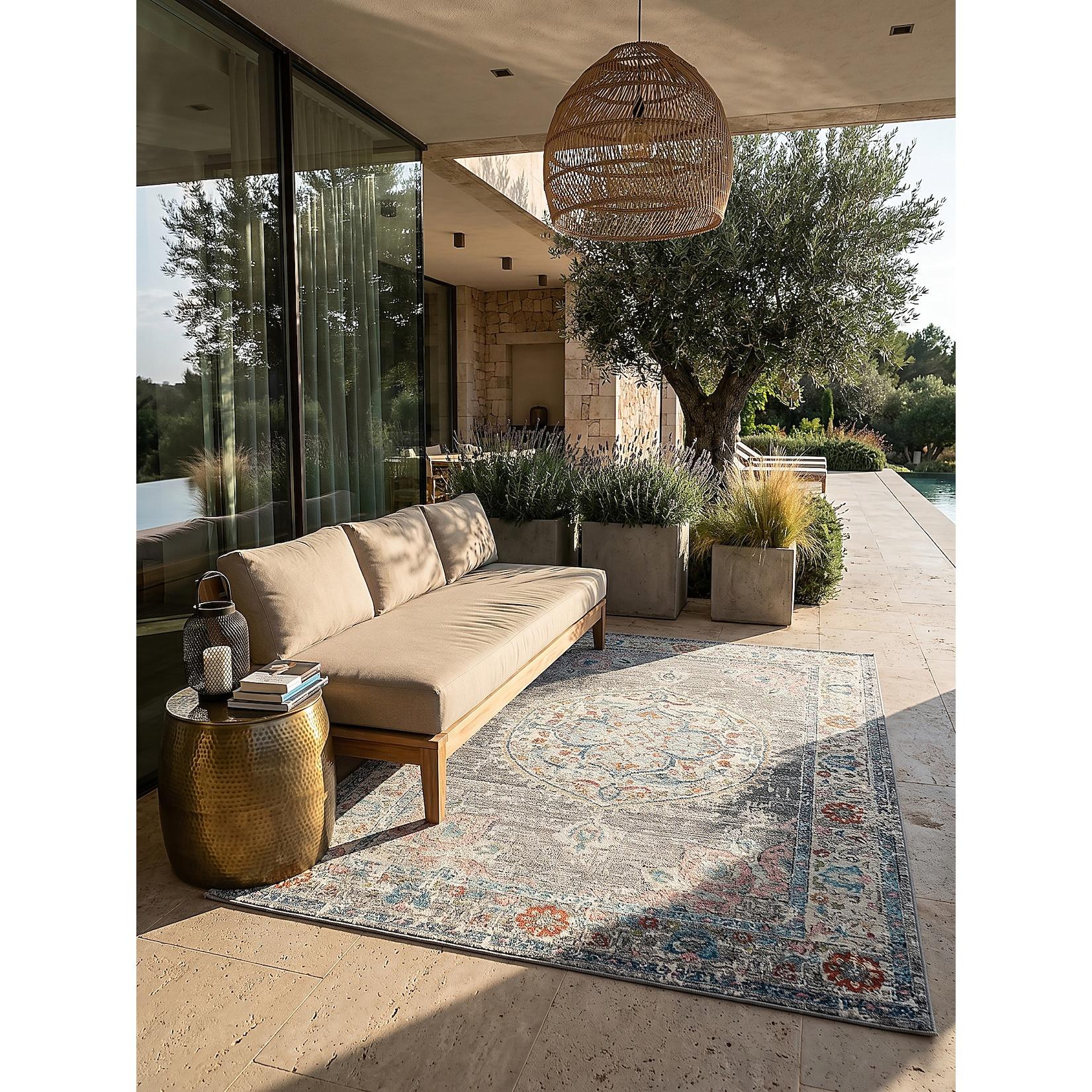 Outdoor-Teppich Wetterfest Grau 120x170 cm - LIMMAT Kadima Design