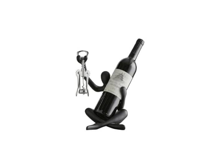 HLHLOP777 Tisch-Weinregale Durchbrochenes Weinregal aus Kunstharz for die Küche, Zuhause, Bar, Esszimmer Freistehende Weinregale(Schwarz)