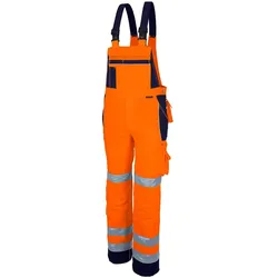 Warnschutz Latzhose „pro Warnschutz mg 245“ - 110 - orange/marine
