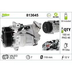 Kompressor Klimaanlage VALEO 813645 für Renault Latitude Laguna