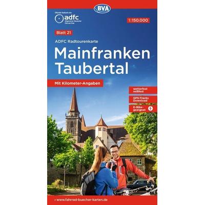 BVA ADFC Radtourenkarte Mainfranken Taubertal 1:150.000, Sonstige von , KOMPASS Freytag & Berndt, 978-3-96990-126-7