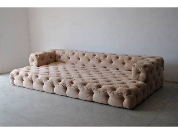 JVmoebel Chesterfield-Sofa Hochwertiges Chesterfield Sofa aus massivem Holz mit Bettfunktion, Made in Europa