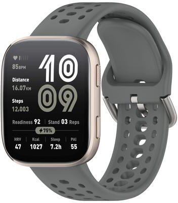 Everyday Crate Amazfit Bip 6 Bip Max Silicone Watch Band Quick Release Adjustable Replacement Strap space Grey