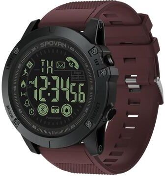 Everyday Crate SPOVAN PR1 Outdoor Smart Watch 50M Waterproof Bluetooth Sports Fitness Watch red