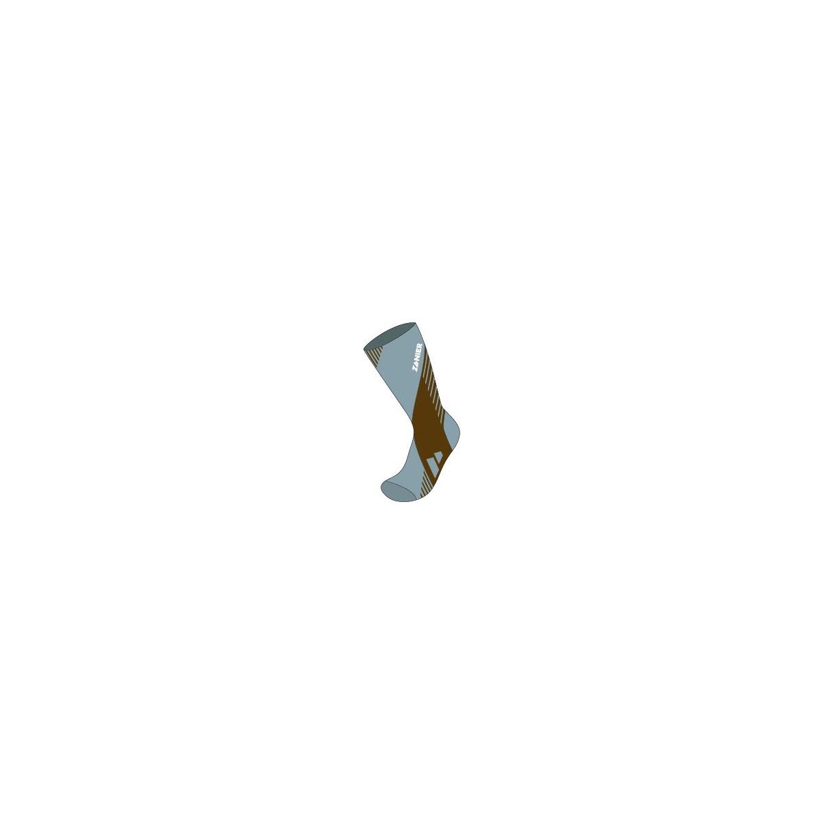 Zanier Alpine Socks mittelgrau - braun (9269) S 57010-9269-S