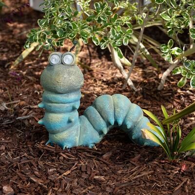 Alpine Corporation Outdoor Solar Powered Garden Animal Statue with LED Lights