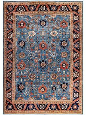 Overton "Serapi One-of-a-Kind Hand-Knotted Area Rug - Blue - 9' 10"" x 13' 9"""