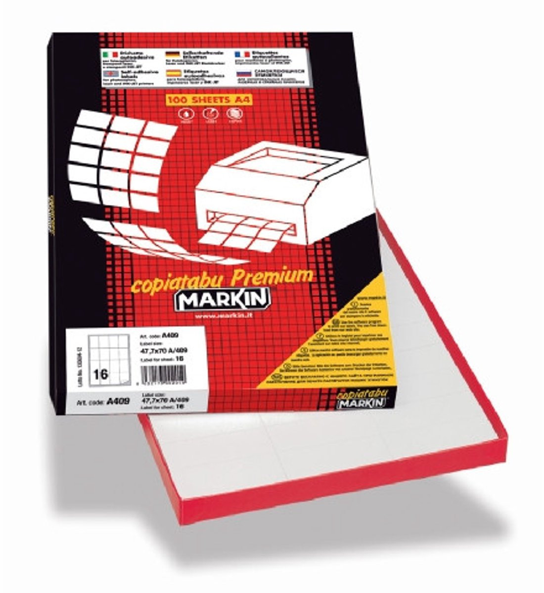 Markin 210C509VE Etiketten Rechthoek Permanent Groen 200 stuks