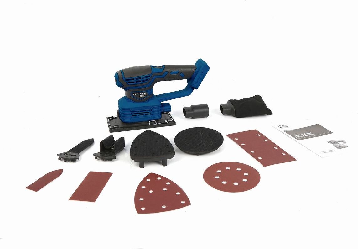 Levigatrice multifunzionale 3-in-1 HBM a batteria 20 Volt
