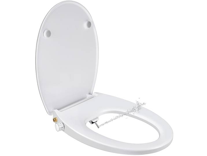 Sièges de toilette bidet ronds non électriques Samodra, blancs (convient uniquement aux toilettes européennes)