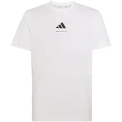 adidas Slogan Single Jersey T-Shirt Jungen KX2492 - white 176