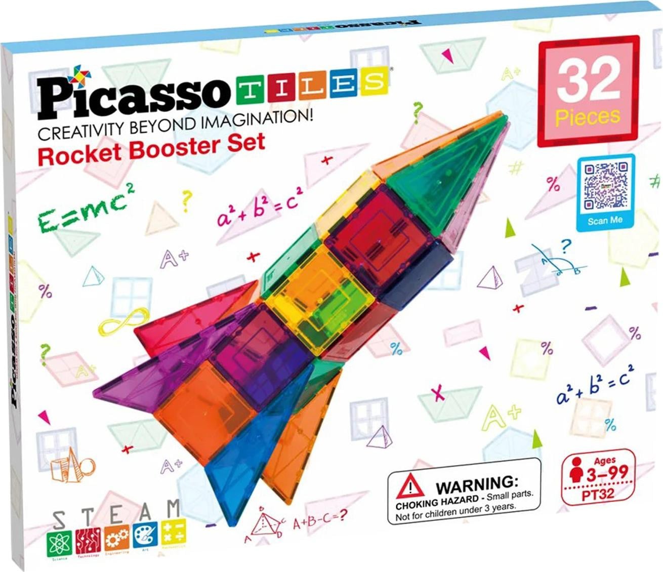 PicassoTiles Bouwpakket Raket met 32 stuks